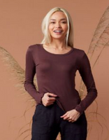 Jill Solid Long Sleeve Tee