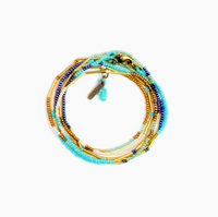 Brass & Bead Necklace/Wrap Bracelet