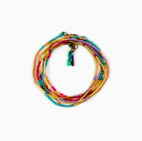 Brass & Bead Necklace/Wrap Bracelet