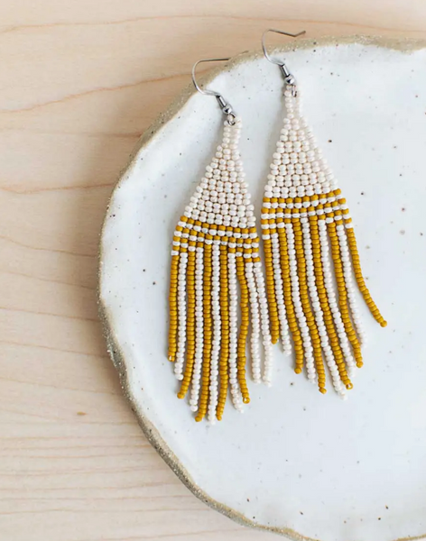 Sol Beaded Fringe Earrings