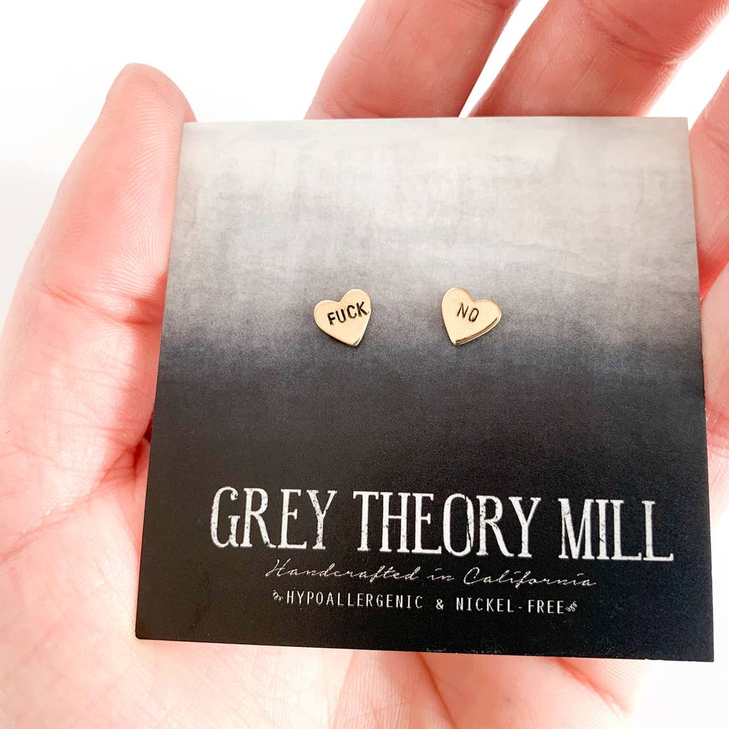 Hand Stamped Stud Earrings