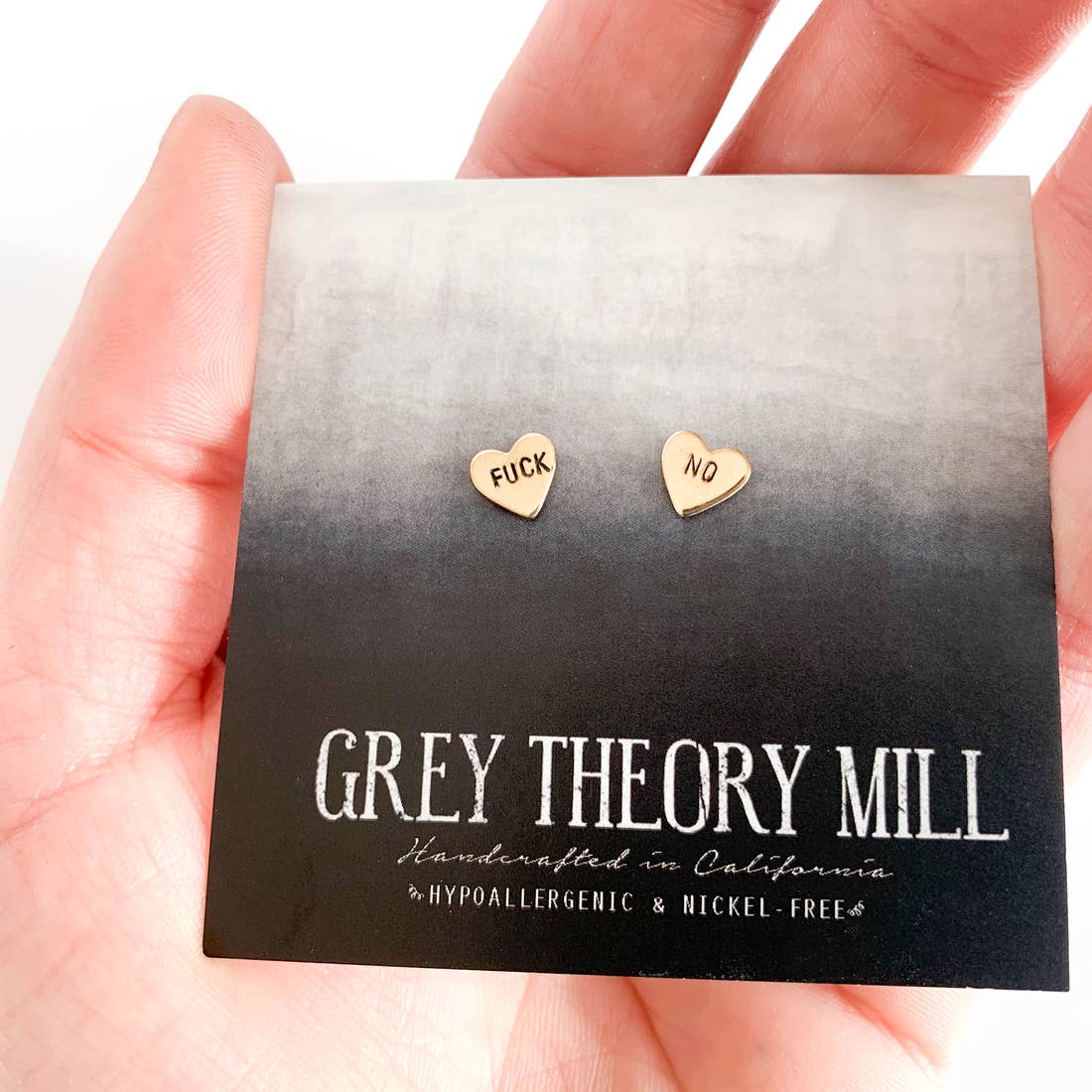 Hand Stamped Stud Earrings