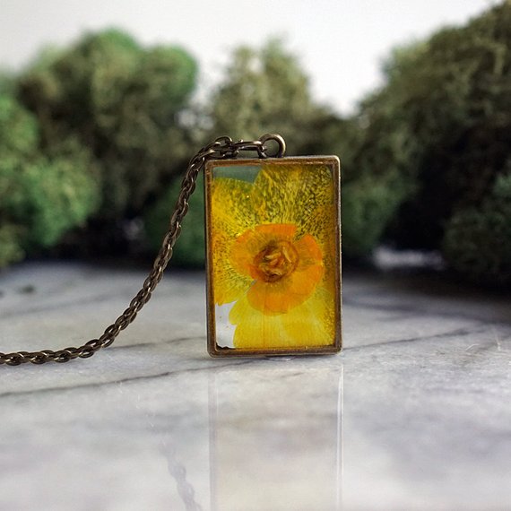 March Birth Flower Necklace