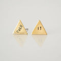 Hand Stamped Stud Earrings