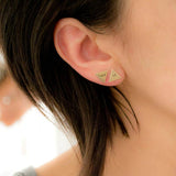 Hand Stamped Stud Earrings