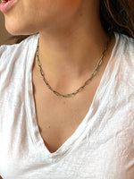 Paperclip Chain Necklace 16-18"